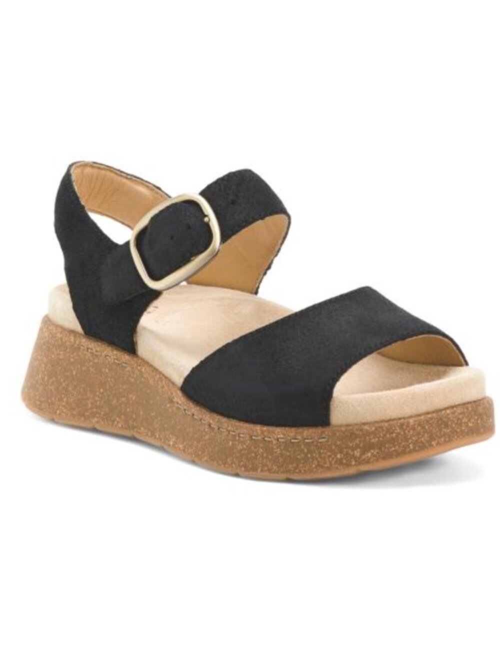 NIB $150 Dansko Bianca Wedge Black Suede Sandal in size 36!